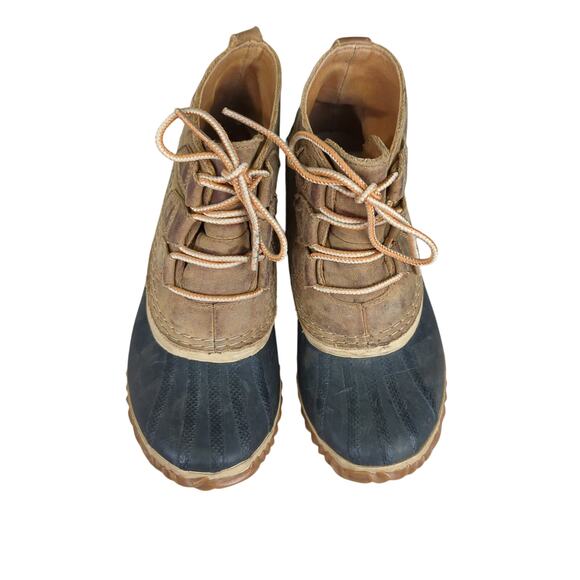 Sorel Out N About Leather Snow Boots NL2133-286 Leather Duck Waterproof Womens 7 - Picture 4 of 8